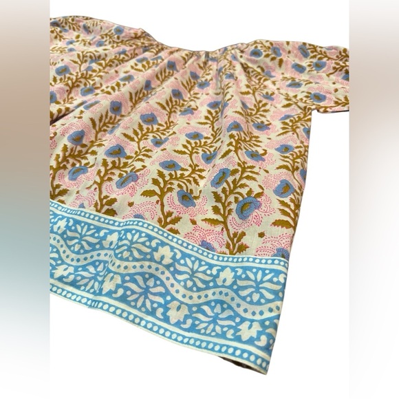 SZ Blockprints Essa Print Tracy Top in Camel Made In India Size Small - Picture 10 of 12